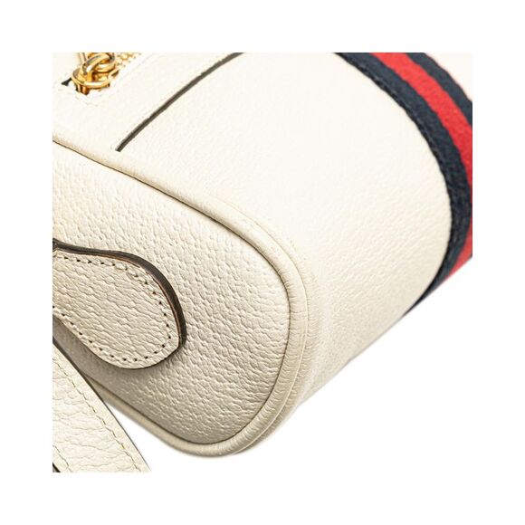 Pre Loved gucci Mini Leather Ophidia Crossbody Women White Crossbody Bags - Picture 8 of 8